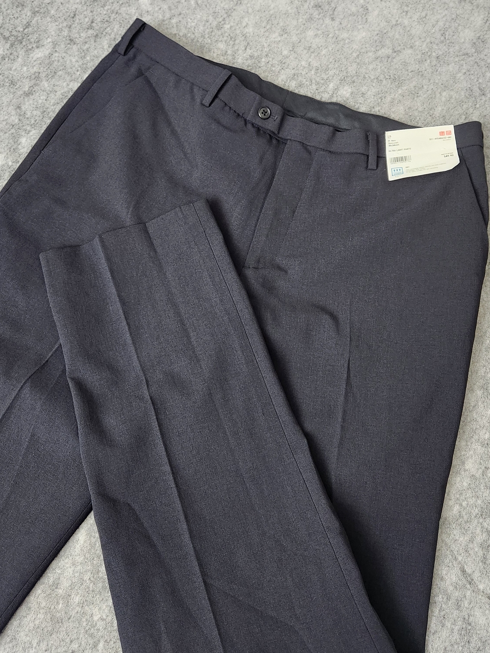 NWT Uniqlo Ultra Light Dry Pants Straight Fit Men's 38x34 Navy Blue Business